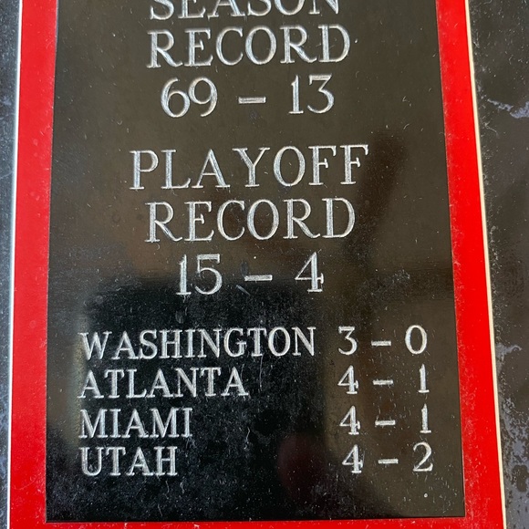 Championship Chicago Bulls 96/97 plaque - Picture 8 of 12